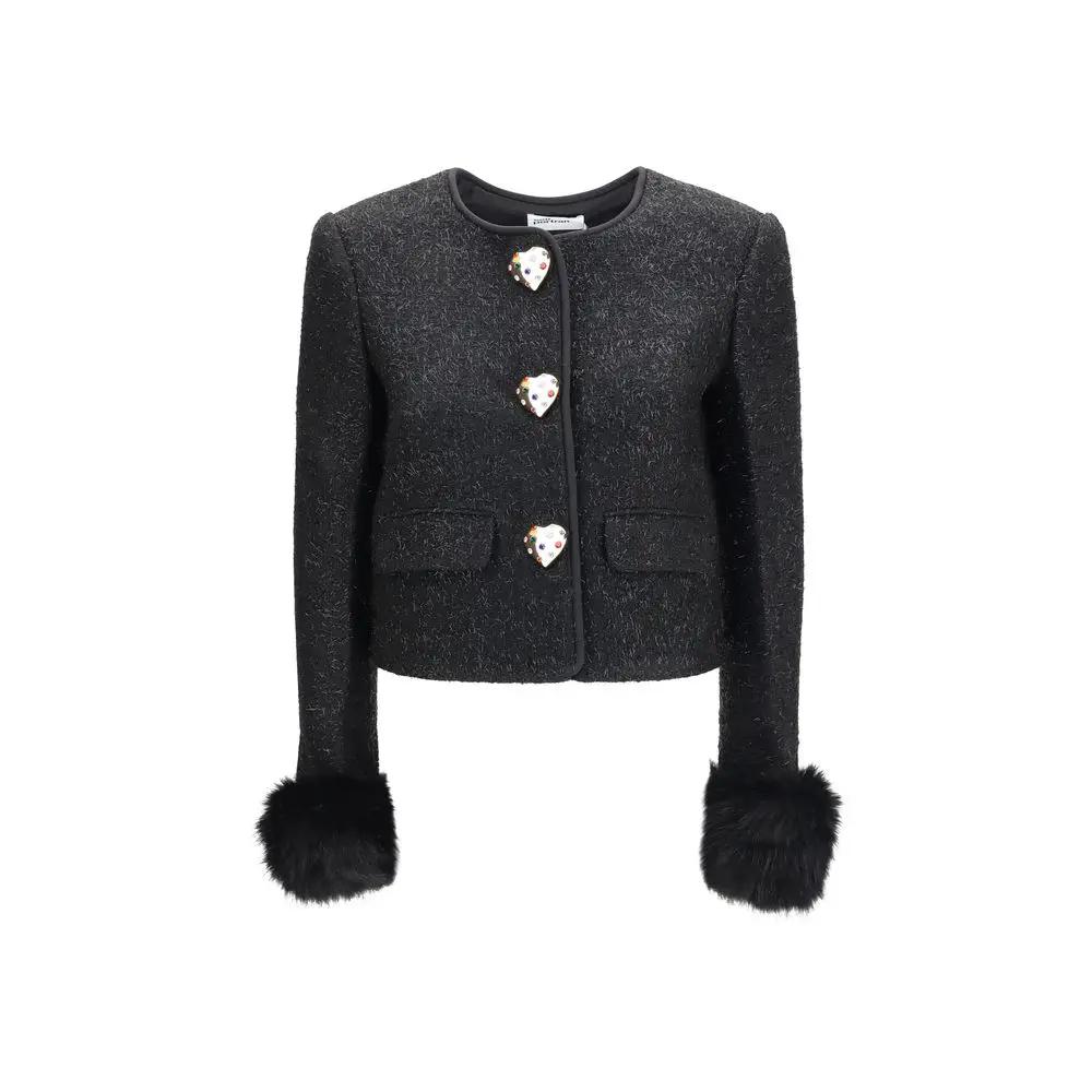 Self-Portrait Black Polyester Jacket