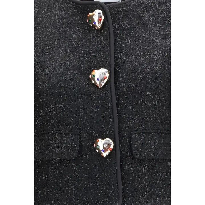Self-Portrait Black Polyester Jacket
