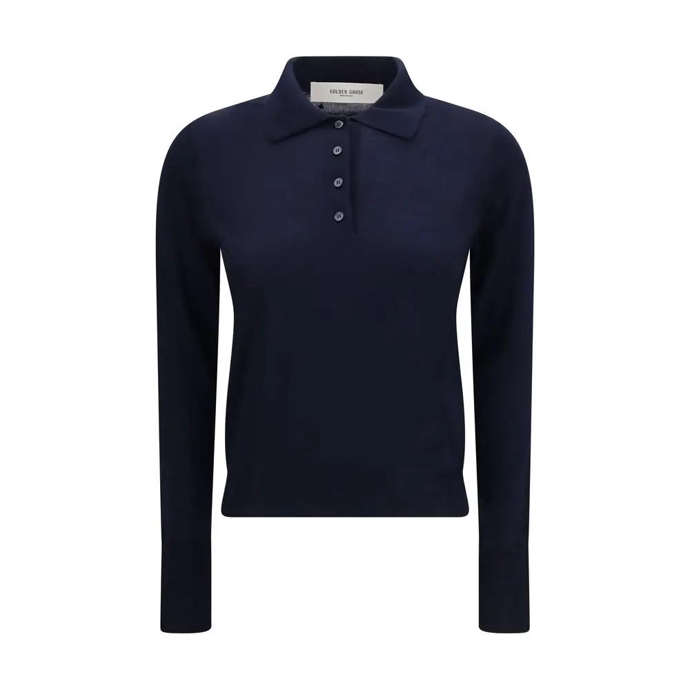 Golden Goose Blue Wool Oves Aries Shirt