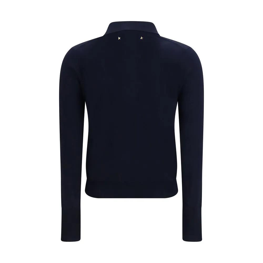 Golden Goose Blue Wool Oves Aries Shirt
