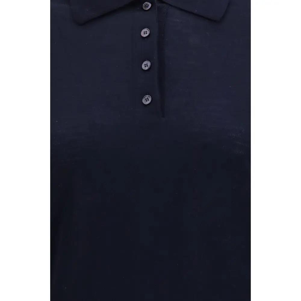 Golden Goose Blue Wool Oves Aries Shirt