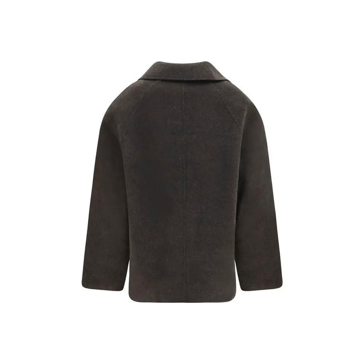 Loulou De Saison Brown Wool Oves Aries Full-Length Jacket