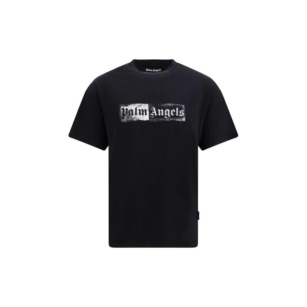 Palm Angels Black Cotton T-Shirt