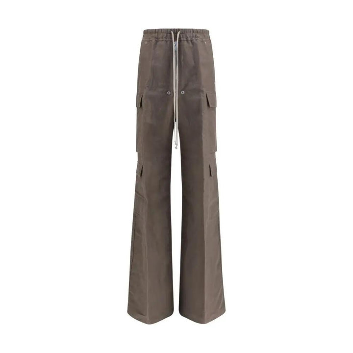 Rick Owens Gray Ramie Cargo Pants