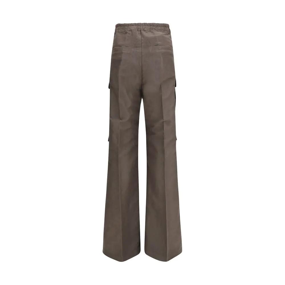 Rick Owens Sample Sale | Rick Owens Brown Ramie Cargo Pants - | Designer outlet