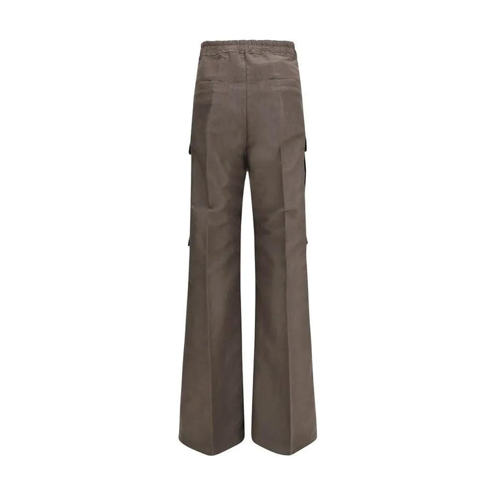 Rick Owens Gray Ramie Cargo Pants