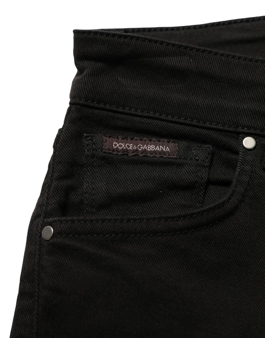 Dolce &amp; Gabbana Black Cotton Stretch Skinny Denim Jeans