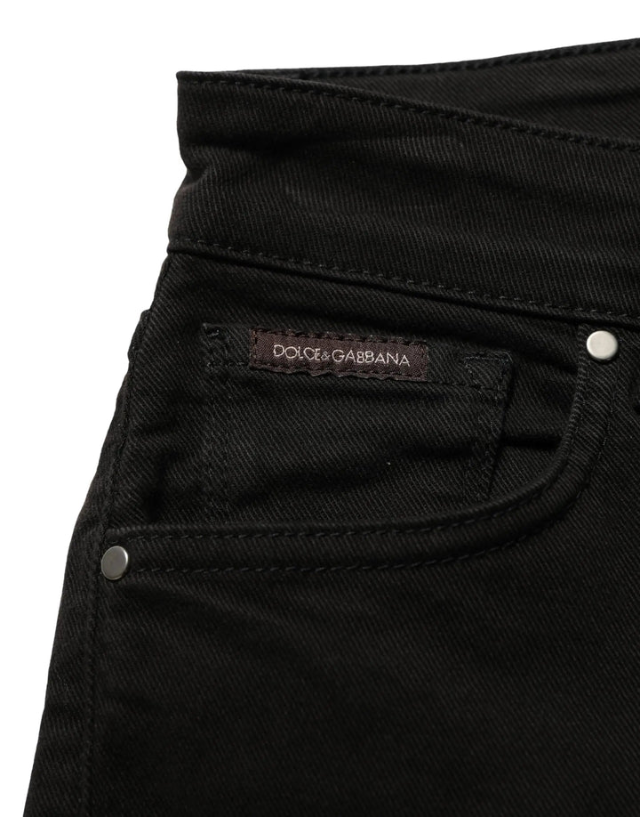 Dolce &amp; Gabbana Black Cotton Stretch Skinny Denim Jeans