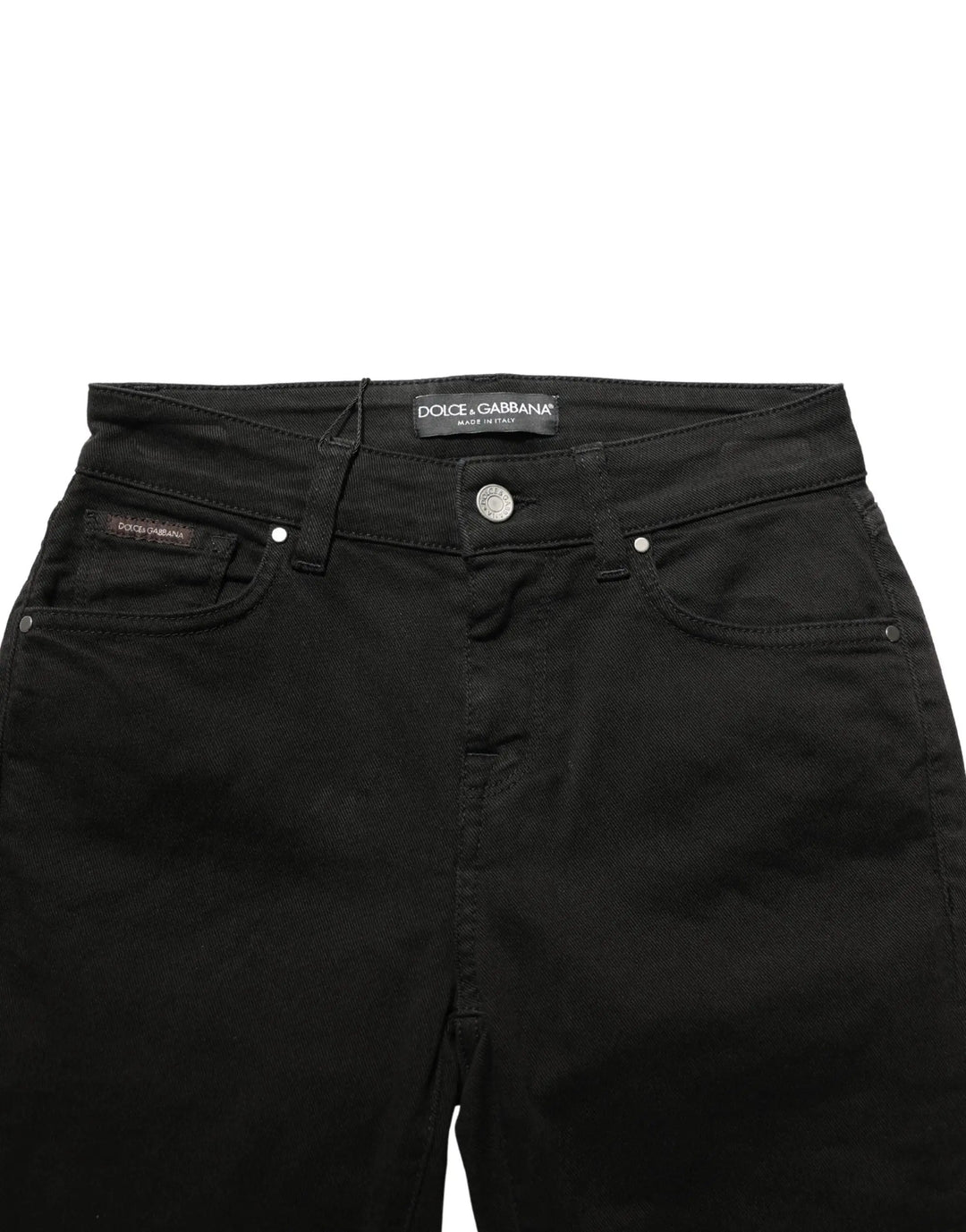 Dolce &amp; Gabbana Black Cotton Stretch Skinny Denim Jeans