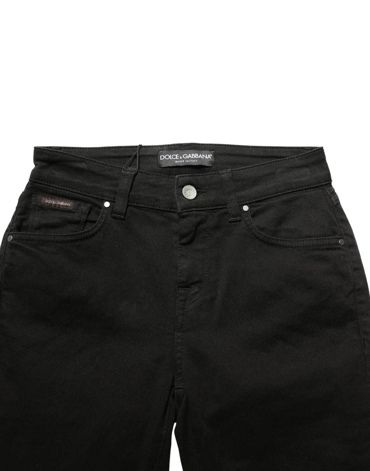 Dolce &amp; Gabbana Black Cotton Stretch Skinny Denim Jeans