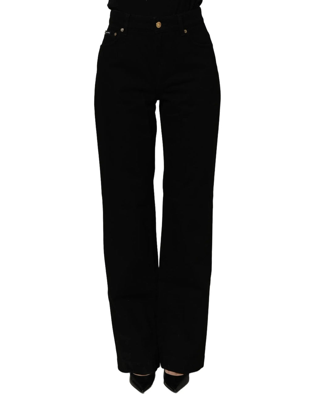 Dolce & Gabbana Sample Sale | Dolce & Gabbana Black Cotton Stretch Straight Denim Jeans - | Designer outlet