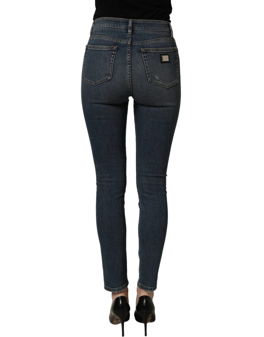 Dolce &amp; Gabbana Blue Cotton Stretch Skinny Denim Trouser Jeans
