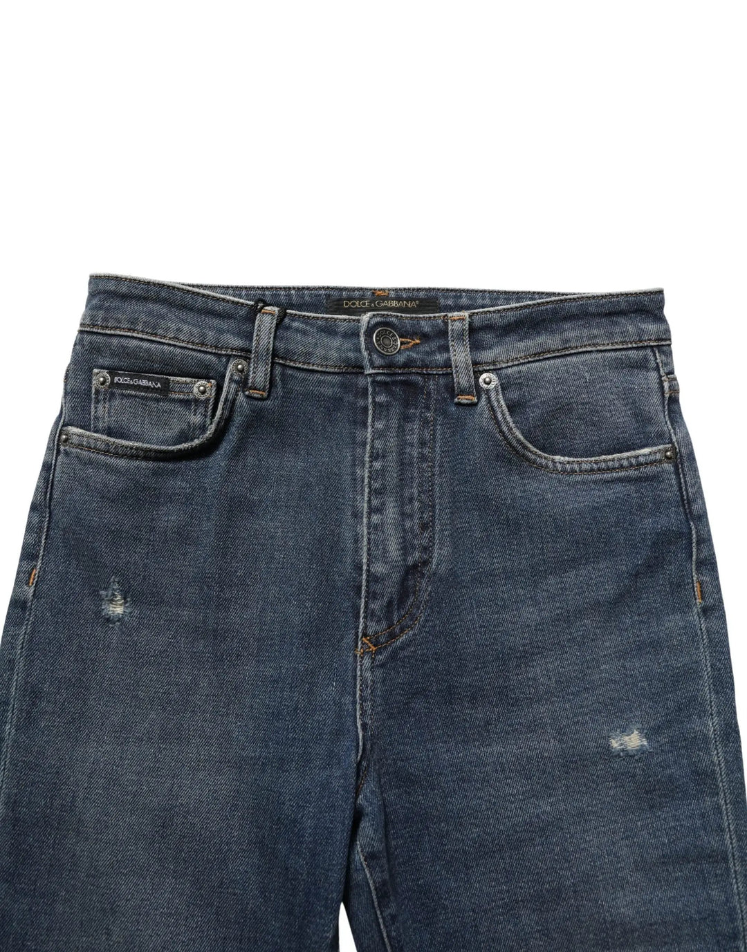 Dolce &amp; Gabbana Blue Cotton Stretch Skinny Denim Trouser Jeans