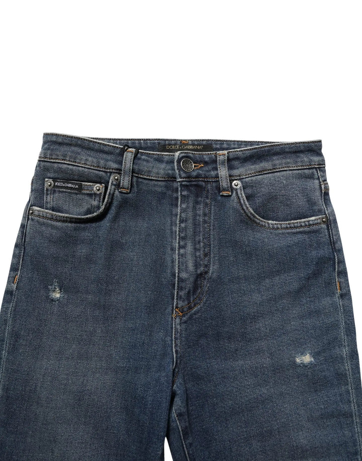 Dolce &amp; Gabbana Blue Cotton Stretch Skinny Denim Trouser Jeans