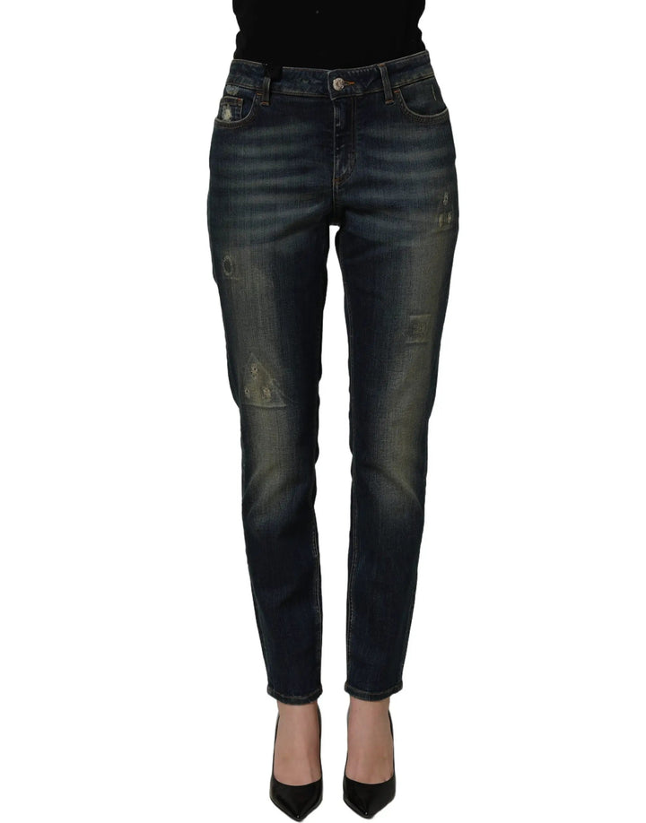 Dolce &amp; Gabbana Blue Cotton Stretch Skinny Denim Jeans
