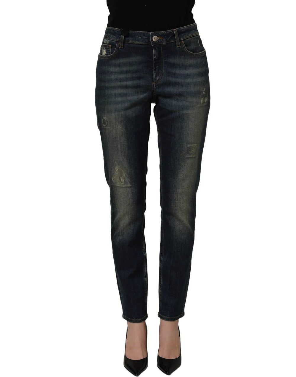 Dolce & Gabbana Sample Sale | Dolce & Gabbana Blue Cotton Stretch Skinny Denim Jeans - | Designer outlet