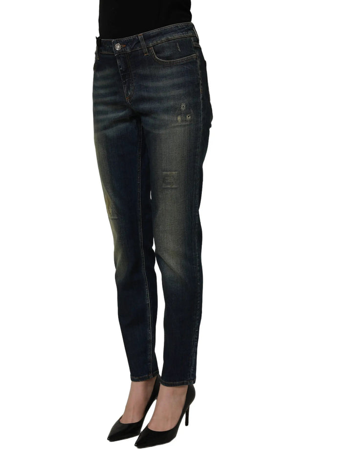 Dolce &amp; Gabbana Blue Cotton Stretch Skinny Denim Jeans