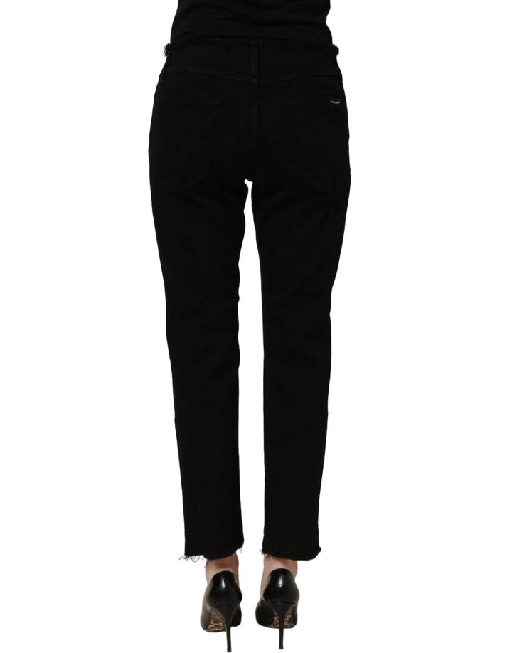 Dolce &amp; Gabbana Black Cotton Skinny Denim Trouser Jeans