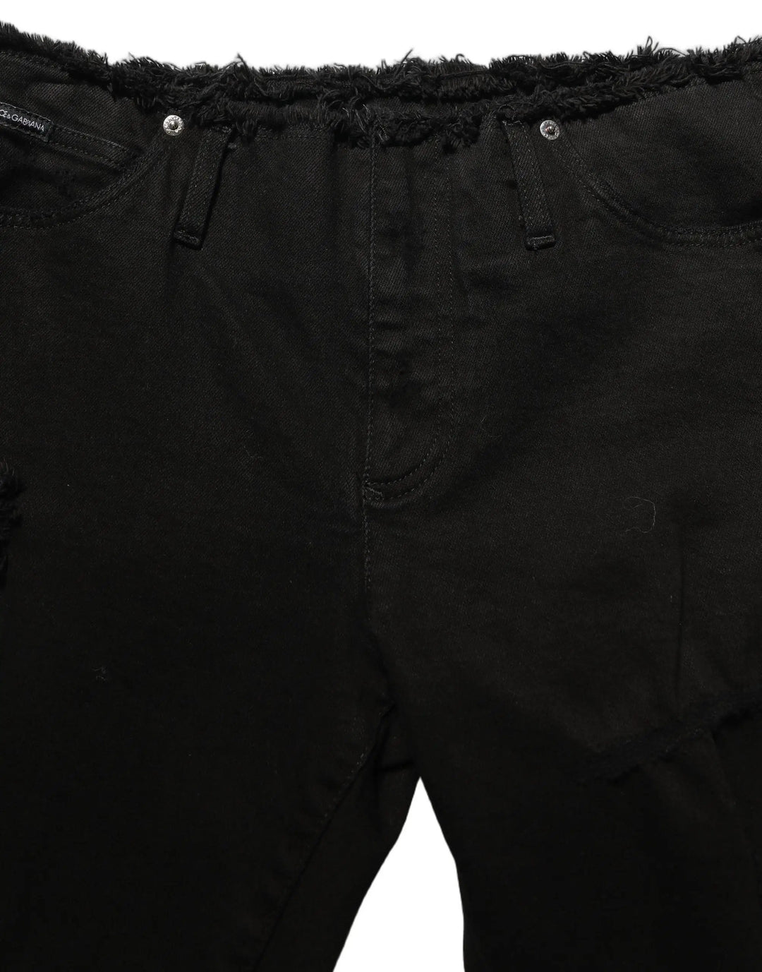 Dolce &amp; Gabbana Black Cotton Skinny Denim Trouser Jeans