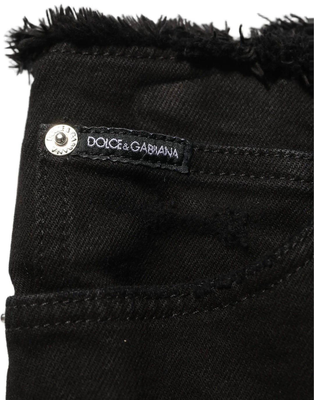 Dolce &amp; Gabbana Black Cotton Skinny Denim Trouser Jeans