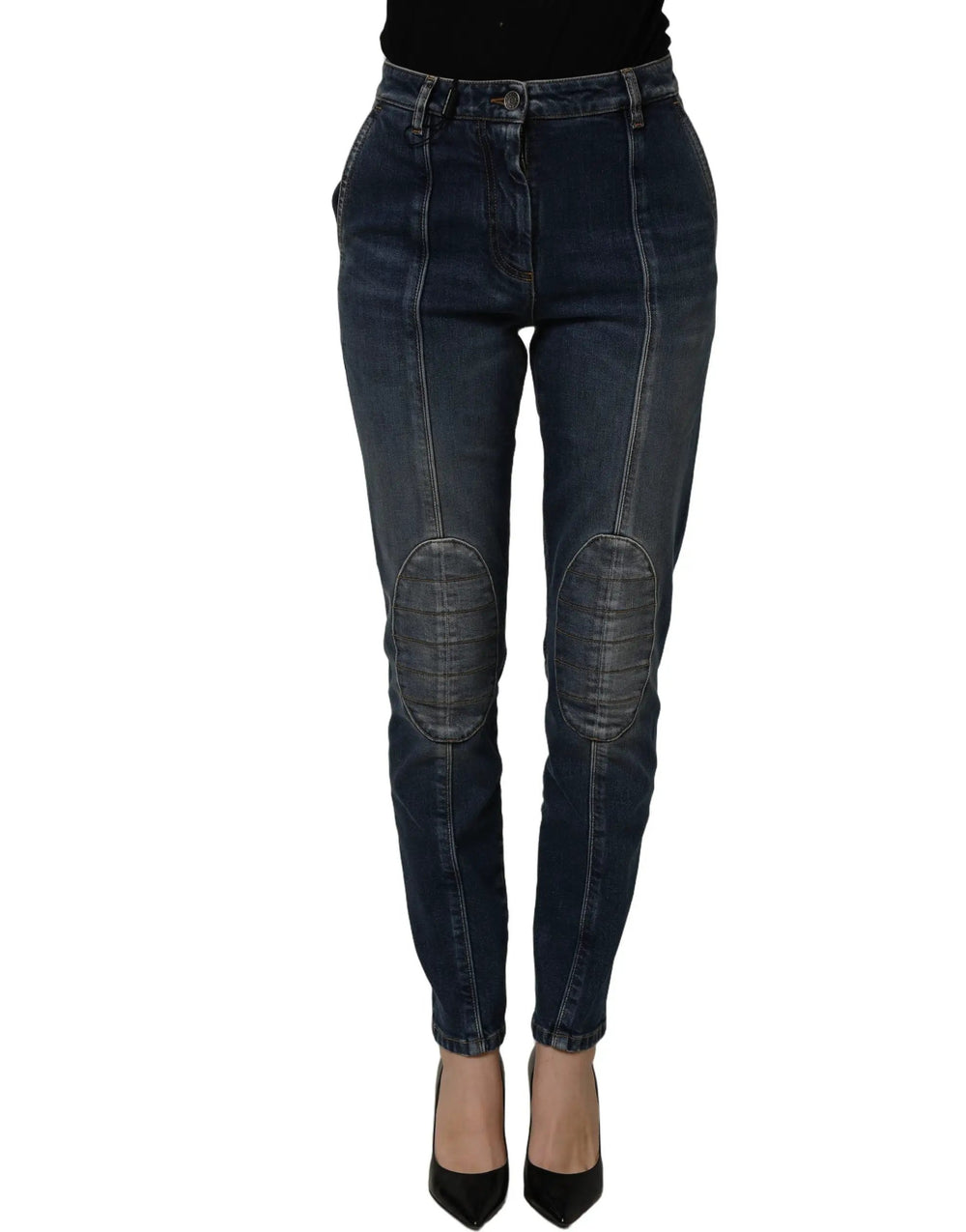 Dolce & Gabbana Sample Sale | Dolce & Gabbana Dark Blue Cotton Stretch Skinny Denim Jeans - | Designer outlet