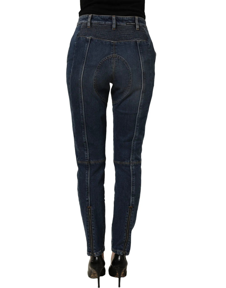 Dolce &amp; Gabbana Dark Blue Cotton Stretch Skinny Denim Jeans