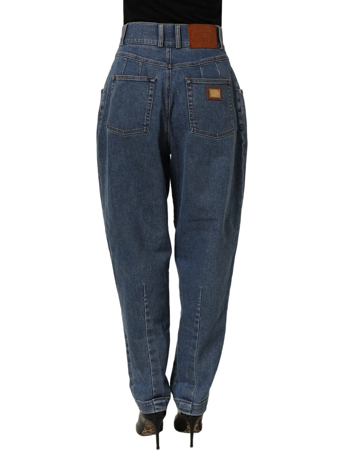 Dolce &amp; Gabbana Dark Blue Cotton Stretch Tapered Denim Jeans