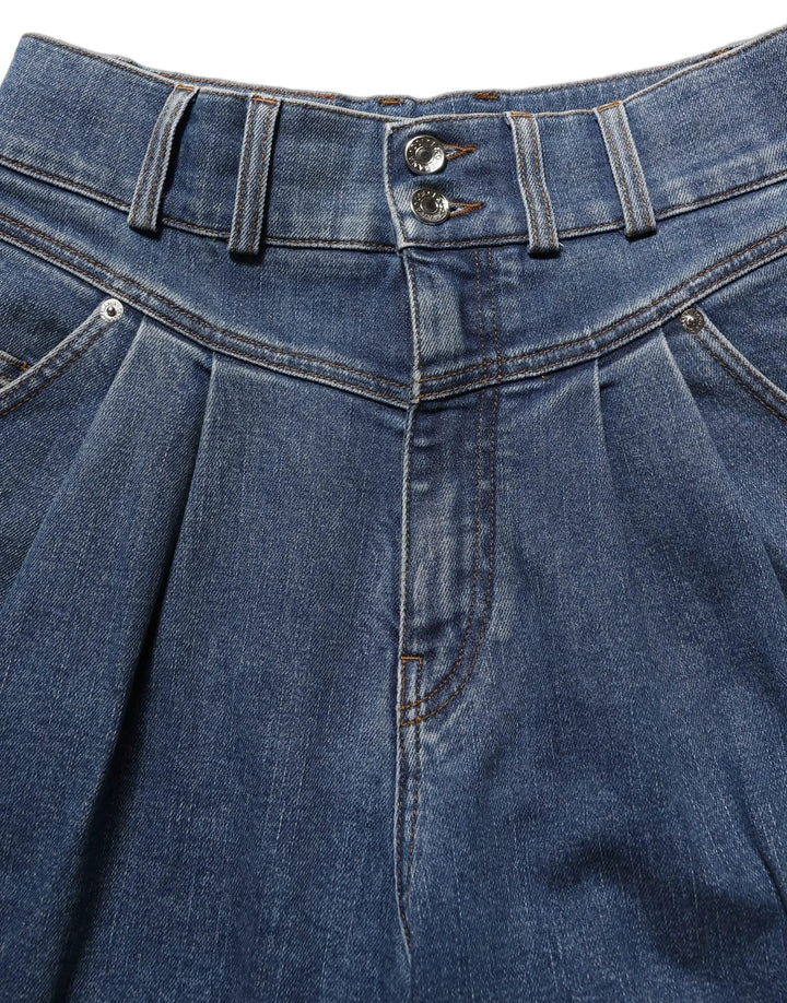 Dolce &amp; Gabbana Dark Blue Cotton Stretch Tapered Denim Jeans