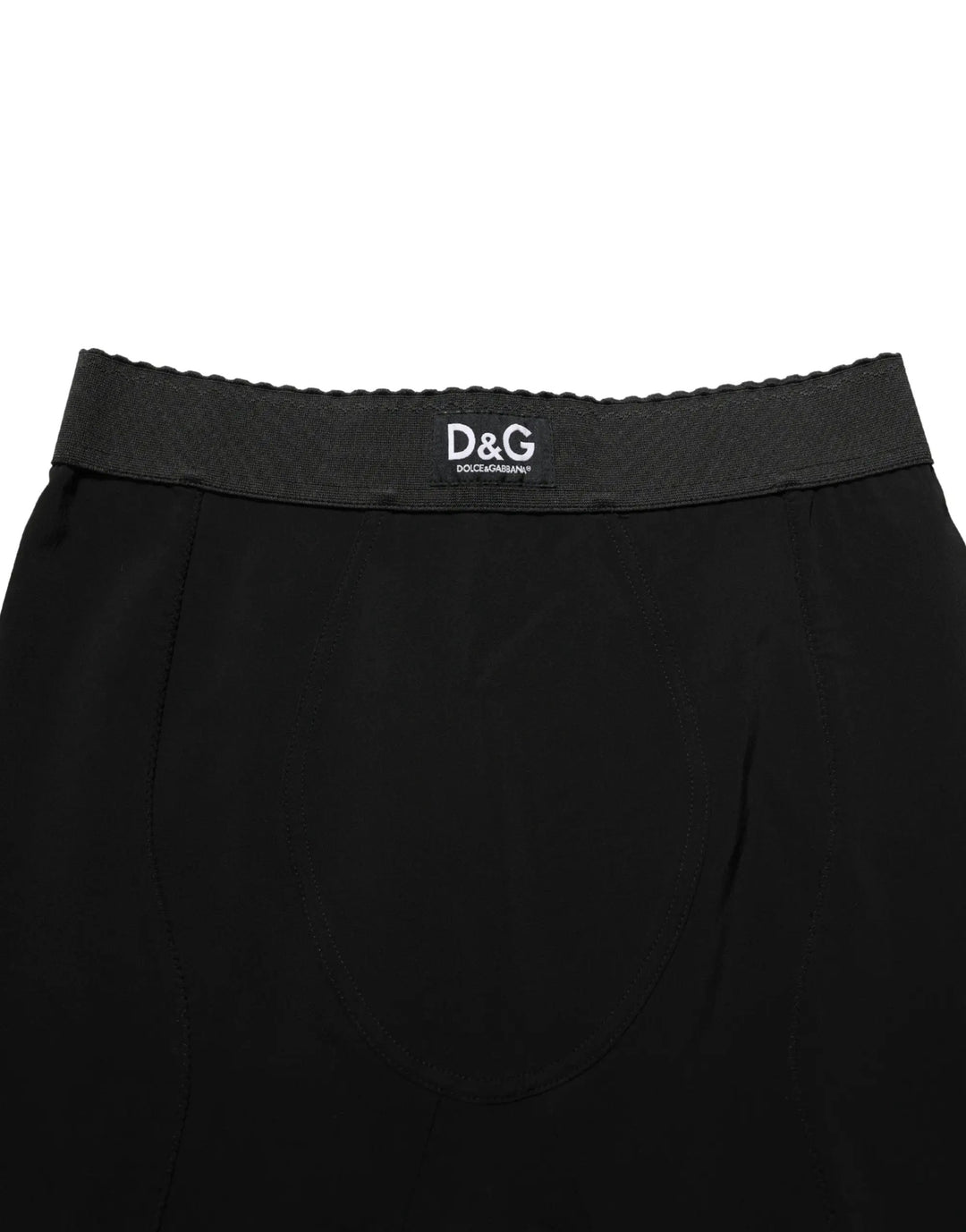 Dolce &amp; Gabbana Black Viscose High Waist Capri Trouser Pants