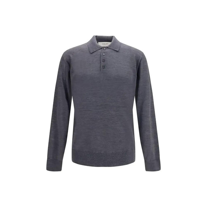 Golden Goose Gray Wool Oves Aries Polo Shirt