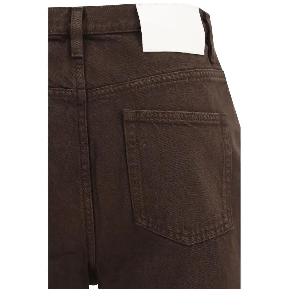 Loulou De Saison Sample Sale | Loulou De Saison Brown Cotton Straight-Leg Jeans - | Designer outlet