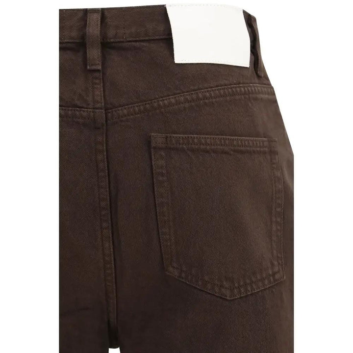 Loulou De Saison Sample Sale | Loulou De Saison Brown Cotton Straight-Leg Jeans - | Designer outlet