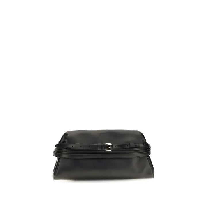 Moschino Black Goatskin Clutch Bag