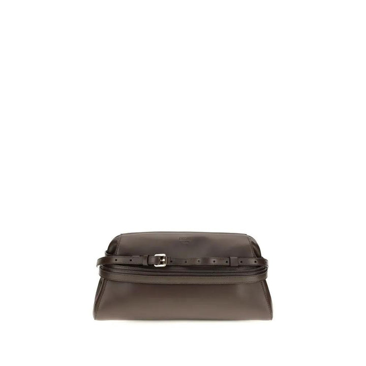 Moschino Brown Goatskin Shoulder Bag