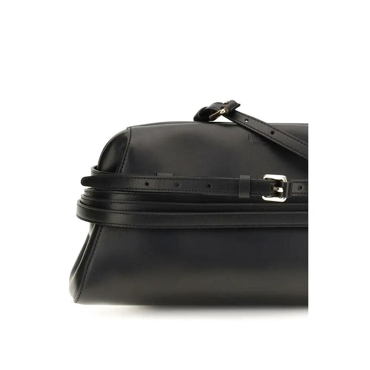 Moschino Black Goatskin Clutch Bag