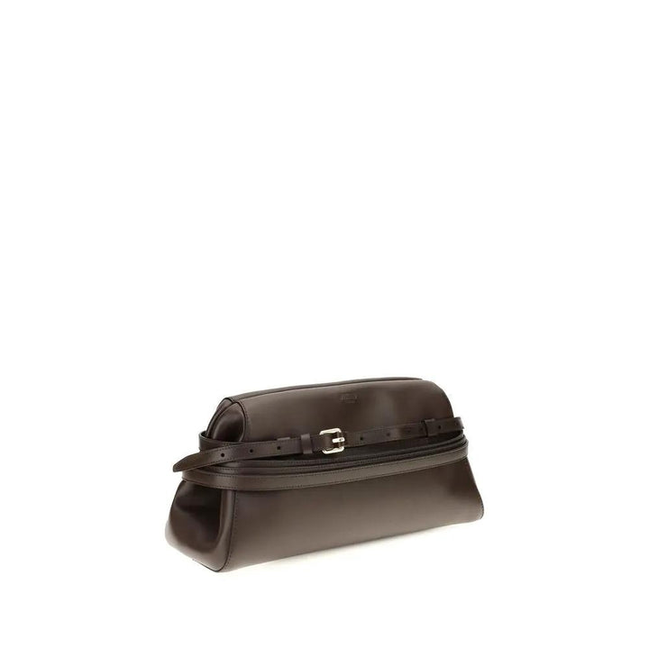 Moschino Brown Goatskin Shoulder Bag