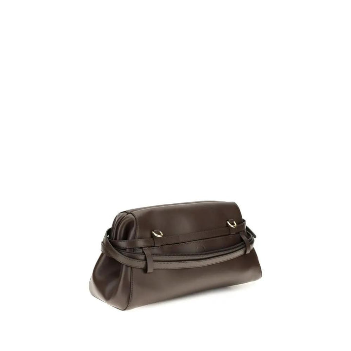 Moschino Brown Goatskin Shoulder Bag