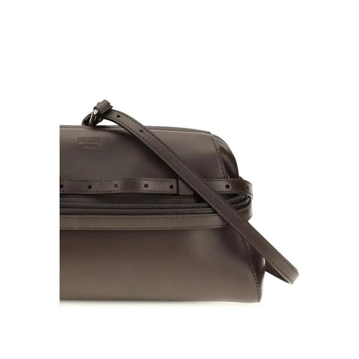 Moschino Brown Goatskin Shoulder Bag