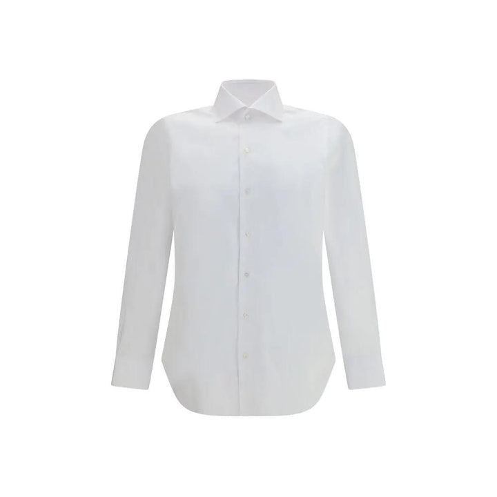 Finamore White Cotton Dress Shirt