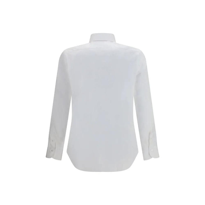 Finamore White Cotton Dress Shirt
