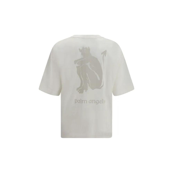 Palm Angels White Cotton T-Shirt