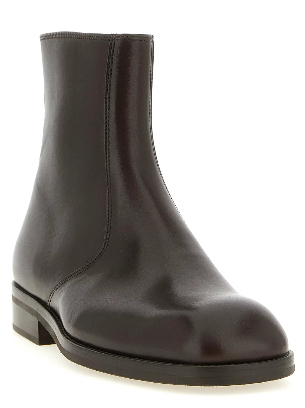 Lemaire Sample Sale | Lemaire Brown Lamb Leather Ankle Boots - | Designer outlet