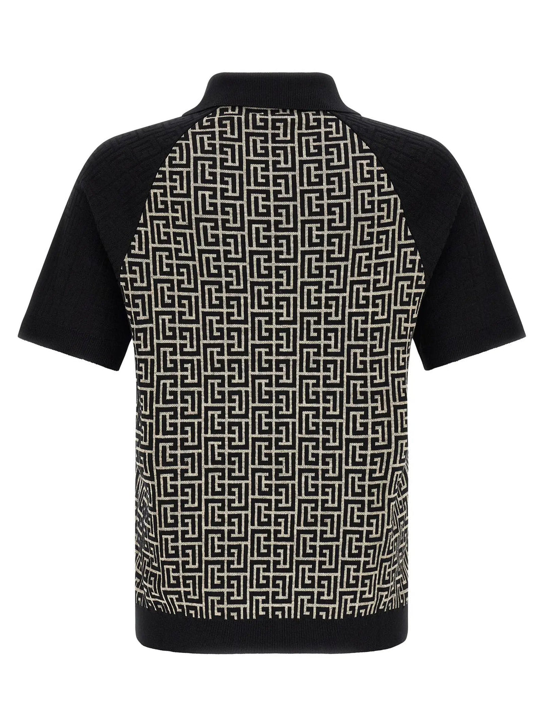 Balmain Bicolor Cotton Polo Shirt