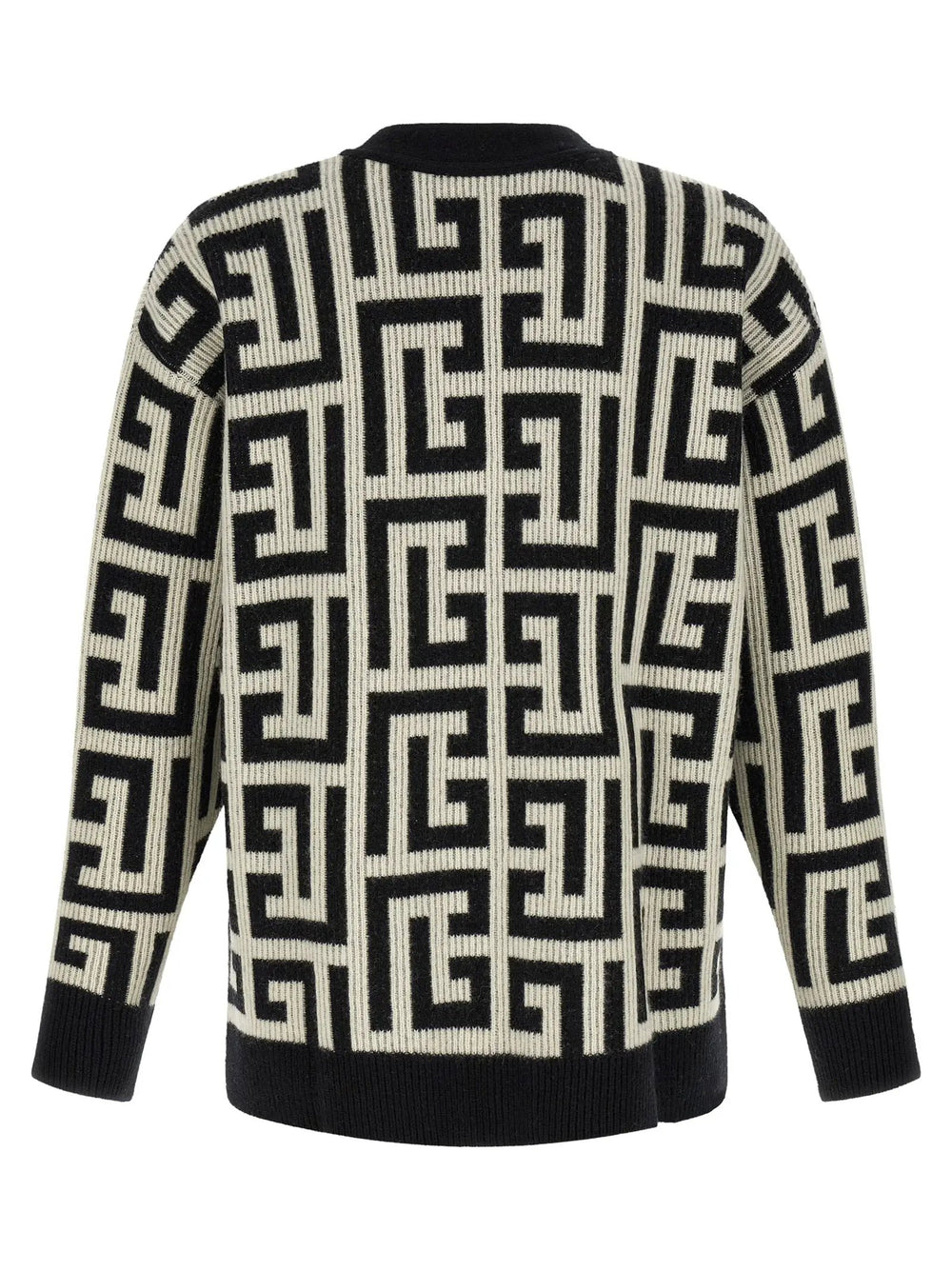 Balmain Sample Sale | Balmain Bicolor Merino Wool Cardigan - | Designer outlet