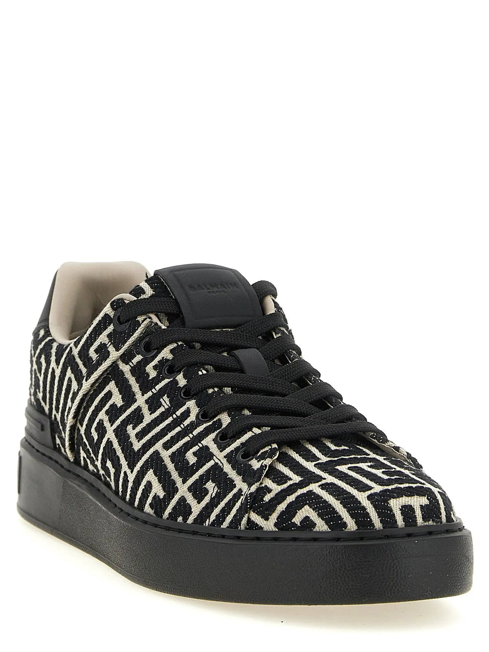 Balmain Sample Sale | Balmain Bicolor Cotton Low Top Sneakers - | Designer outlet
