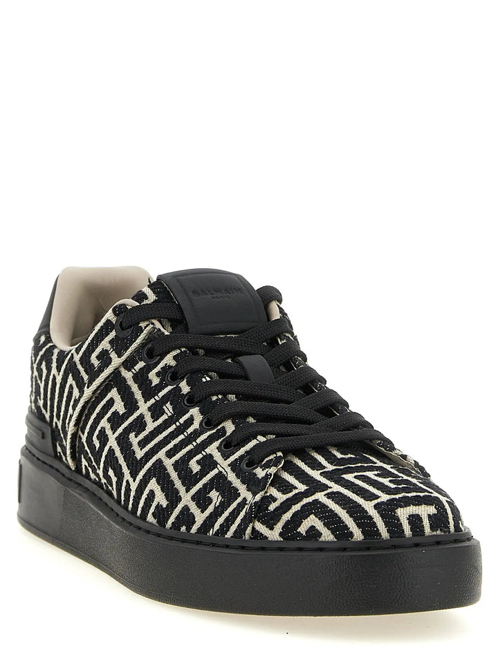 Balmain Bicolor Cotton Low Top Sneakers