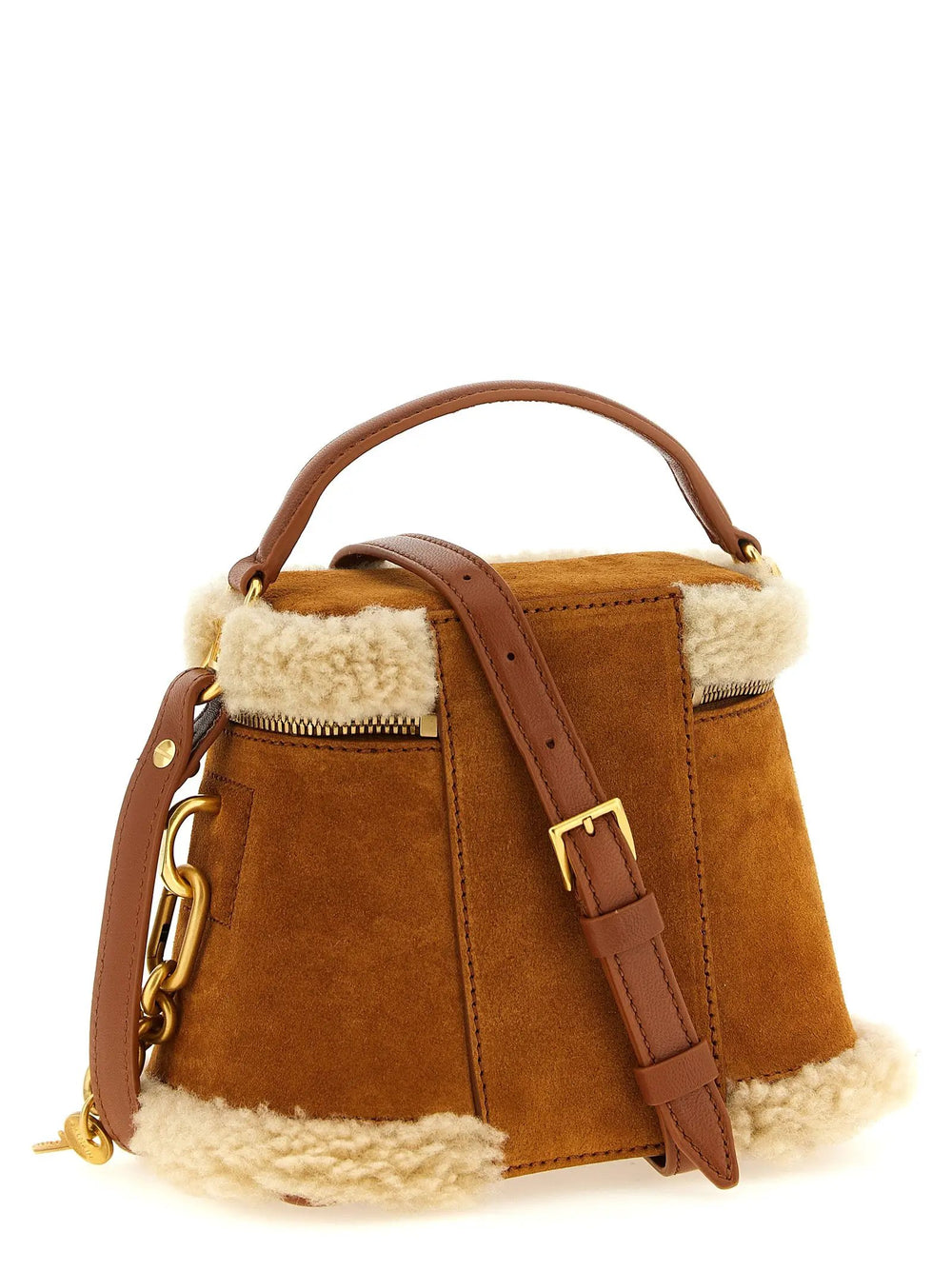 Balmain Sample Sale | Balmain Brown Calfskin Handbag - | Designer outlet