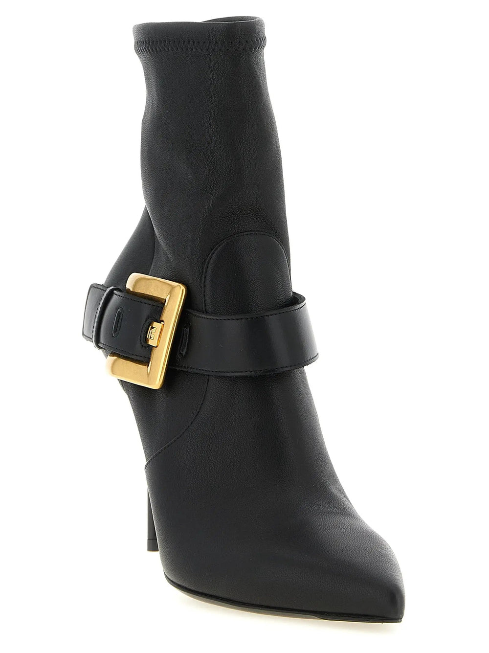 Balmain Sample Sale | Balmain Black Lamb Leather Ankle Boots - | Designer outlet