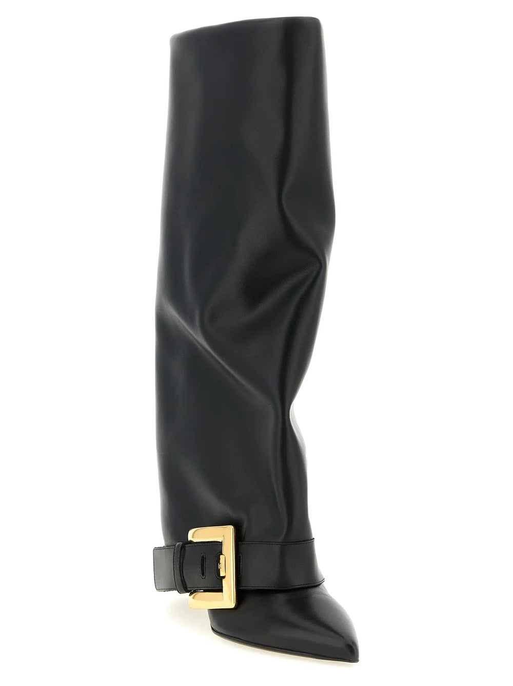 Balmain Sample Sale | Balmain Black Calfskin Over The Knee - | Designer outlet