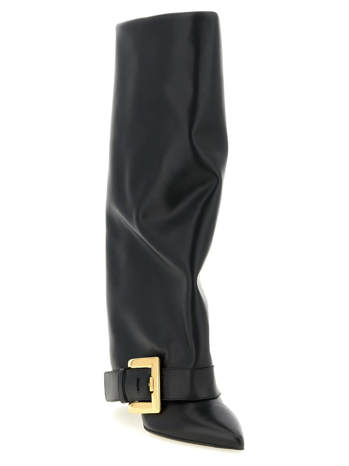 Balmain Black Calfskin Over The Knee